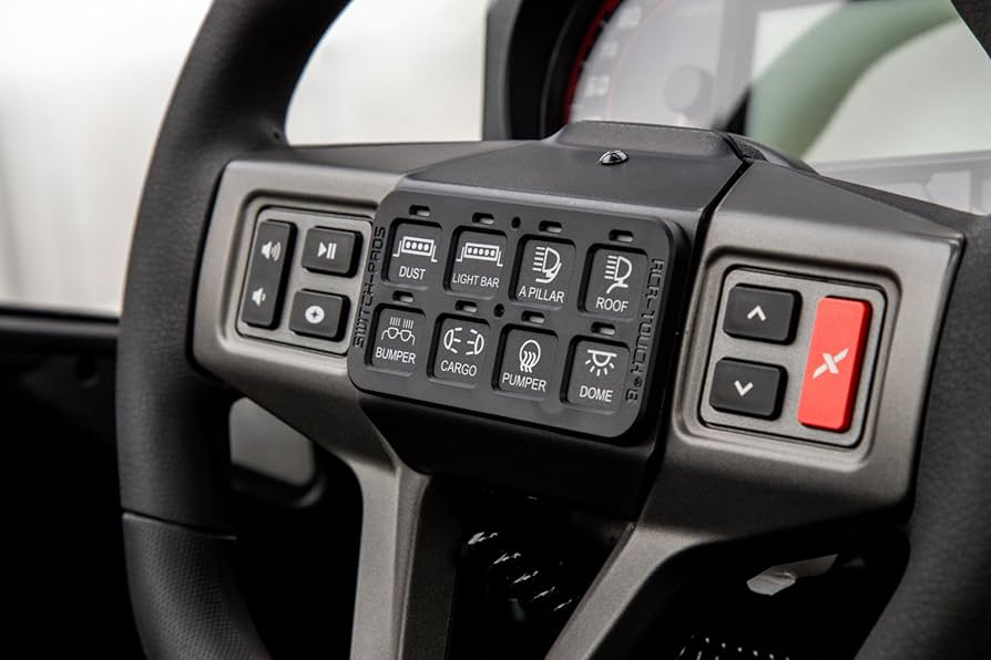 Imagen de panel de control Switch Pros para UTV, RZR y X3, compatible con Polaris y Can-Am, mejora la funcionalidad de accesorios eléctricos offroad