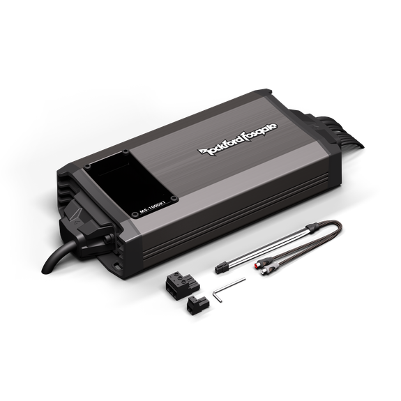 Imagen de sistema de audio Rockford Fosgate para UTV, RZR y X3, compatible con Polaris y Can-Am, ideal para aventuras offroad y rutas todoterreno.