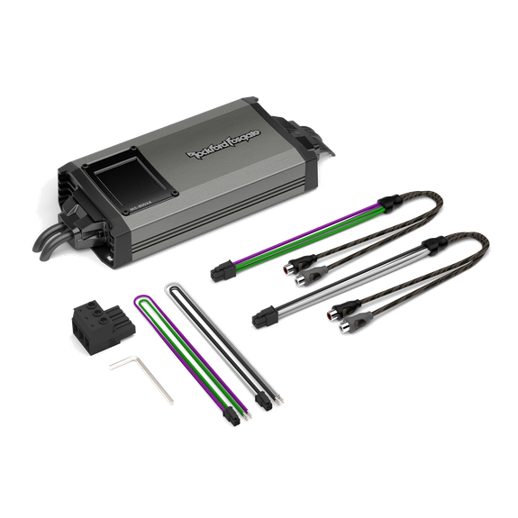 Imagen de sistema de audio Rockford Fosgate para UTV, RZR y X3, compatible con Polaris y Can-Am, ideal para aventuras offroad y rutas todoterreno.