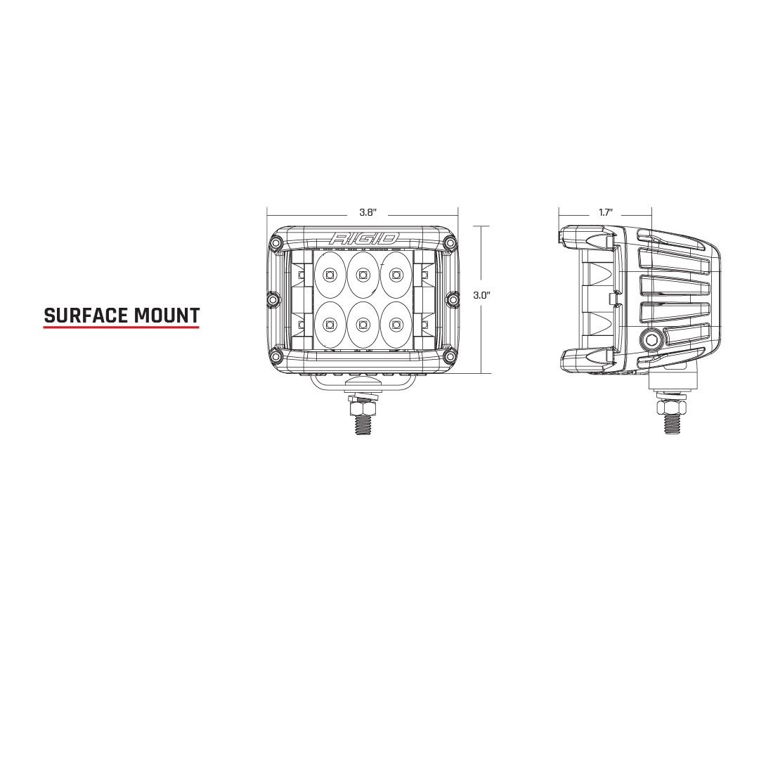 LED RIGID D-SS PRO Spot con Lente Amber PRO