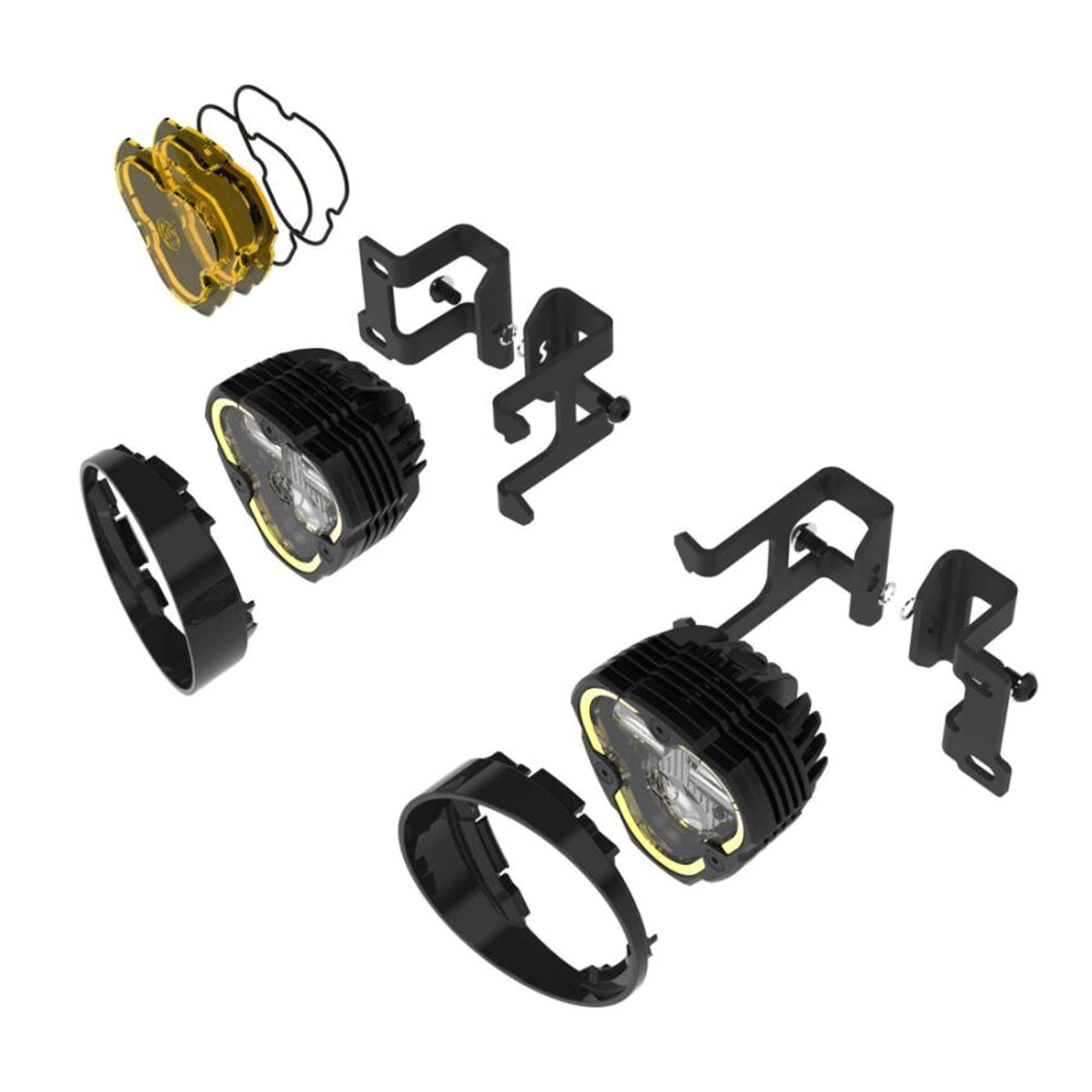 Imagen de luces offroad KC Hilites para UTV, RZR y X3, compatibles con Polaris y Can-Am, perfectas para rutas 4x4 y expediciones todoterreno