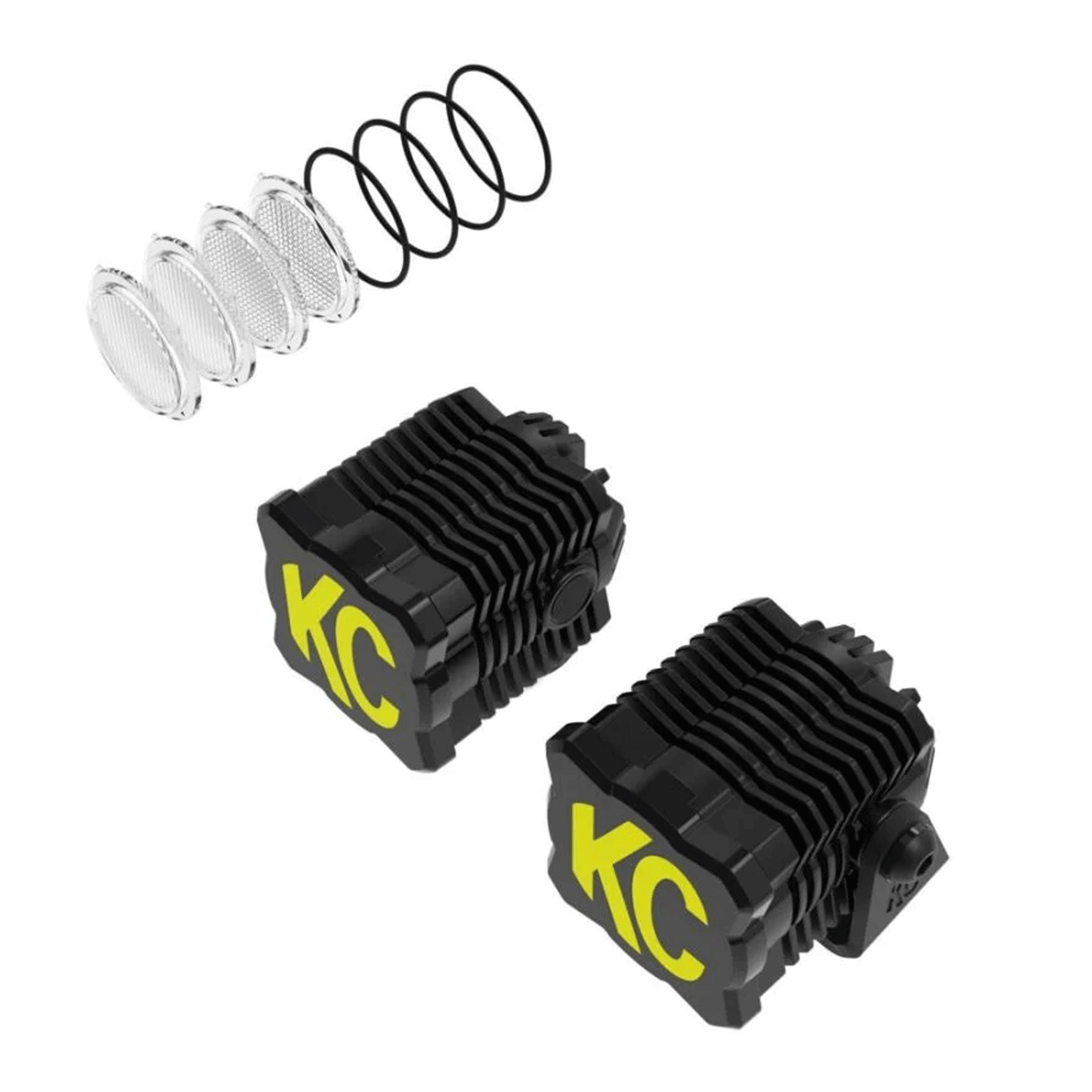 Imagen de luces offroad KC Hilites para UTV, RZR y X3, compatibles con Polaris y Can-Am, perfectas para rutas 4x4 y expediciones todoterreno