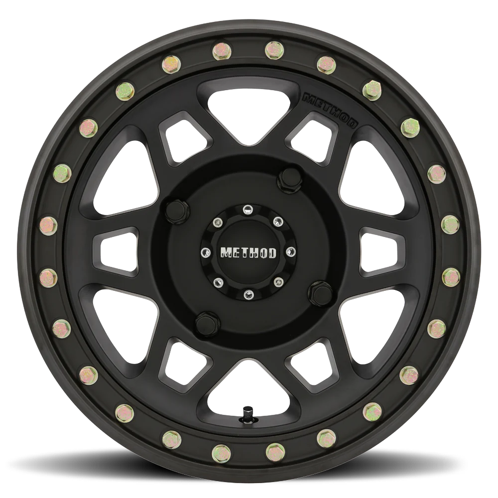 Imagen de rines Method Race Wheels para UTV, RZR y X3, compatibles con Polaris y Can-Am, diseñados para rutas 4x4 y aventuras offroad