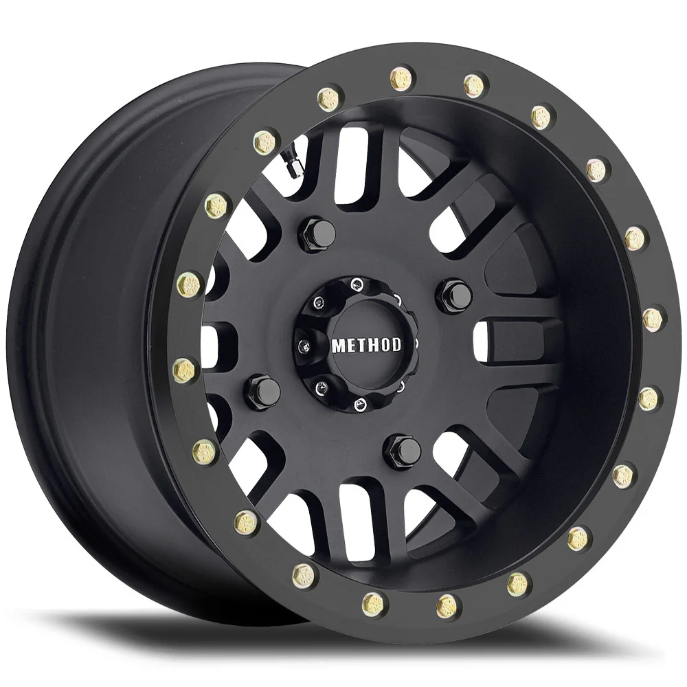 Imagen de rines Method Race Wheels para UTV, RZR y X3, compatibles con Polaris y Can-Am, diseñados para rutas 4x4 y aventuras offroad
